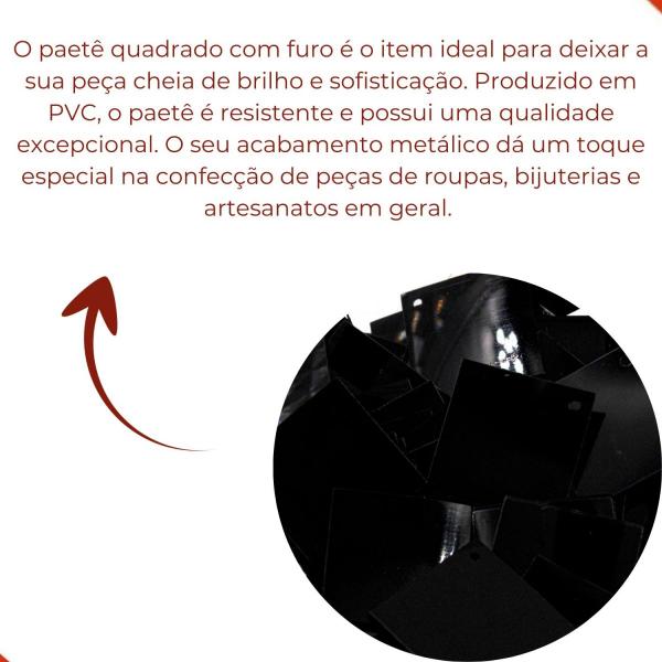 Imagem de Paete quadrado com furo 20mm em pvc com 500gr