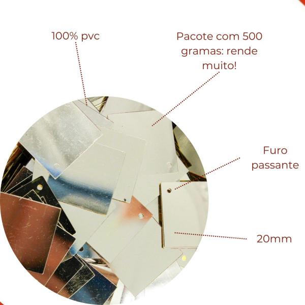 Imagem de Paete quadrado com furo 20mm em pvc com 500gr