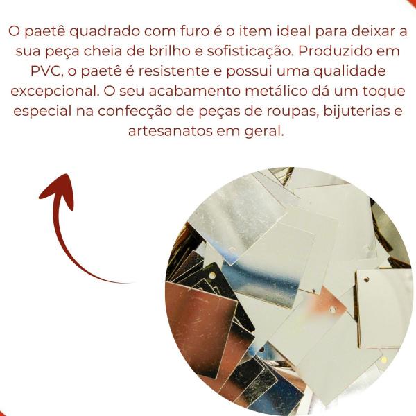 Imagem de Paete quadrado com furo 20mm em pvc com 500gr