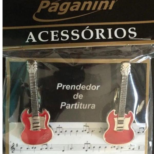 Paganini Prendedor Partitura Clipets Guitarra Ppt083 Metal Imagem de Paganini Prendedor Partitura Clipets Guitarra Ppt083 Metal