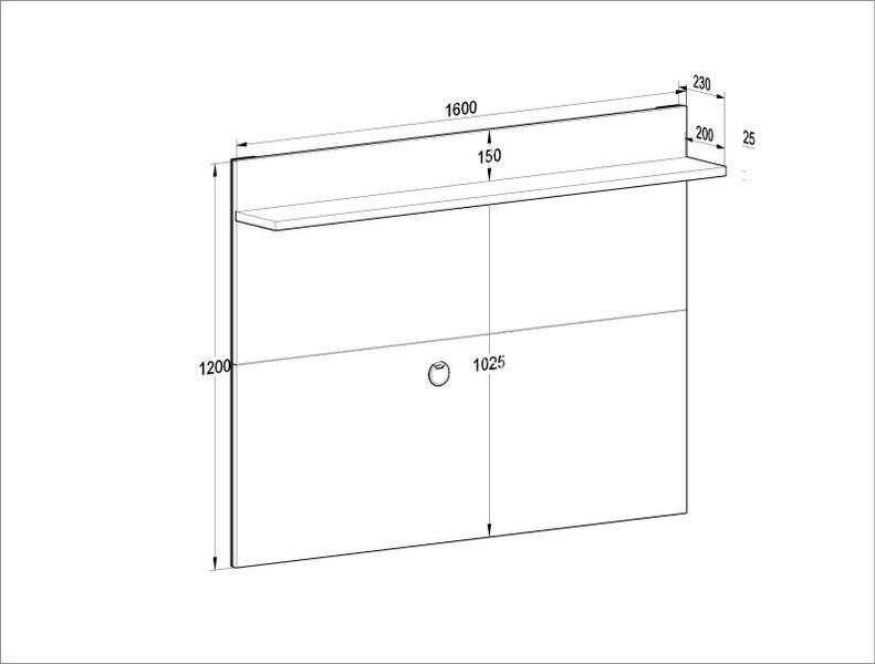 Imagem de Painel 160cm Benevello 2035 Branco/Siena Quiditá