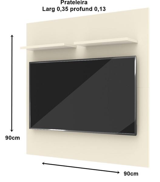 Imagem de Painel 2 Prateleiras superior Para Tv até 32P Sala Madri cor Off White - Comprar Móveis em Casa