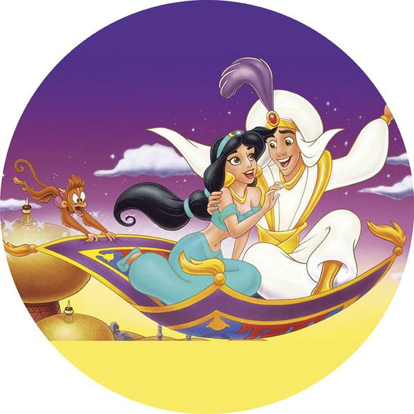 Imagem de Painel 3D Aladdin Tecido Sublimado Redondo Malha c/ Elástico