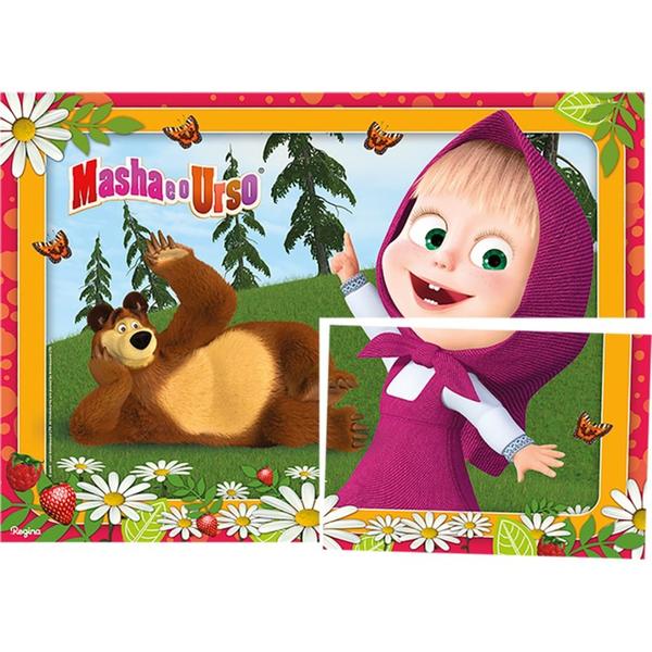 Painel 4 Laminas Festa Masha e o Urso - Regina Imagem de Painel 4 Laminas Festa Masha e o Urso