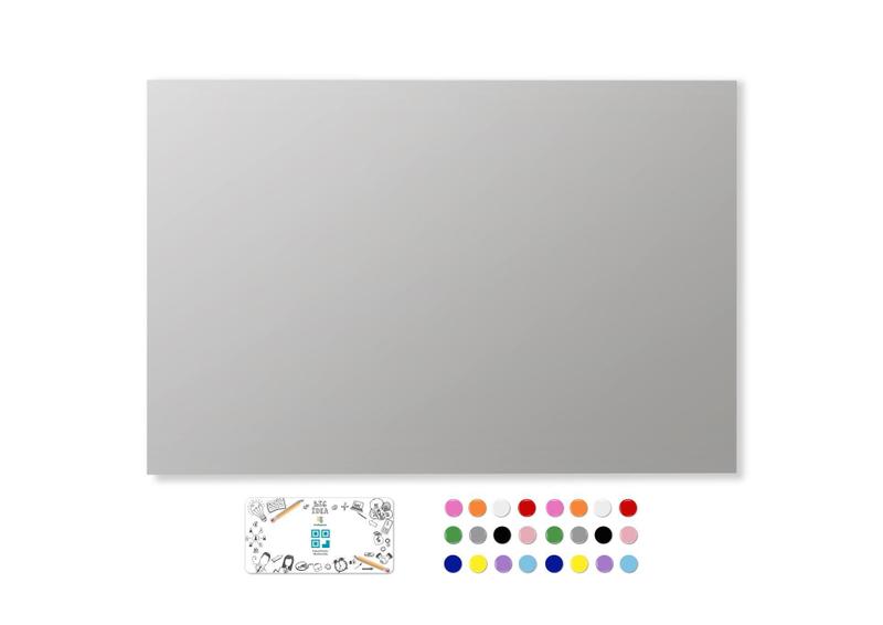 Imagem de Painel 40X60 Para Fotos, Recados, Notas + 48 Imãs - Cinza