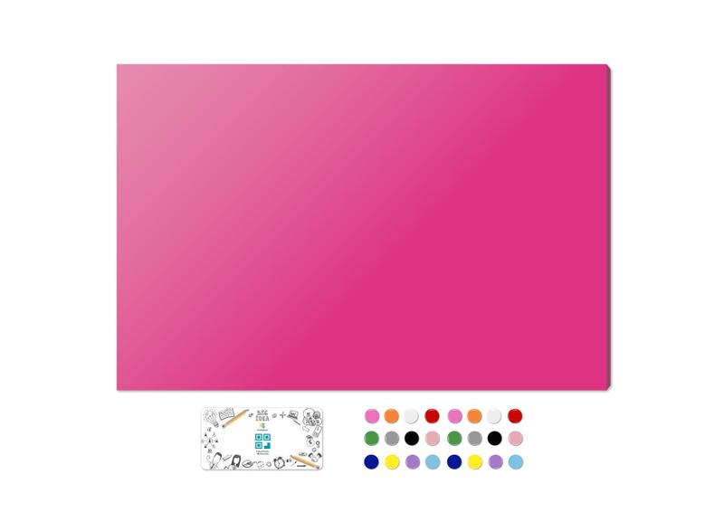 Imagem de Painel 40X60 Para Fotos, Recados, Notas + 48 Imãs - Pink