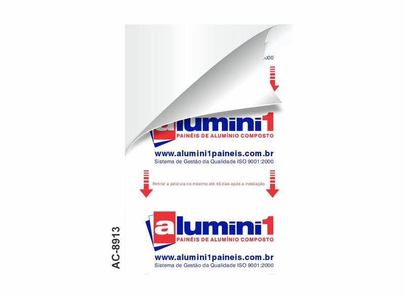 Imagem de Painel ACM Branco Brilho - 1.220x5.000mm, 3mm, c/ paredes de 0,21mm nas 2 faces.