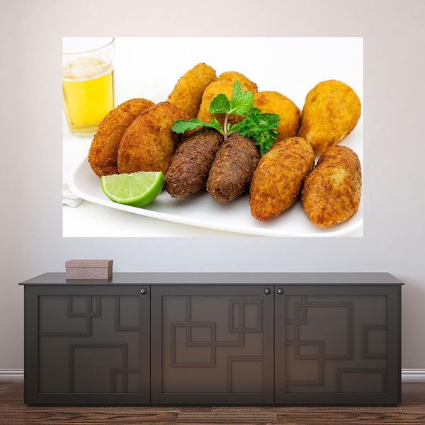 Imagem de Painel Adesivo de Parede - Croquete - Cozinha - Lanchonete - 1754pnm