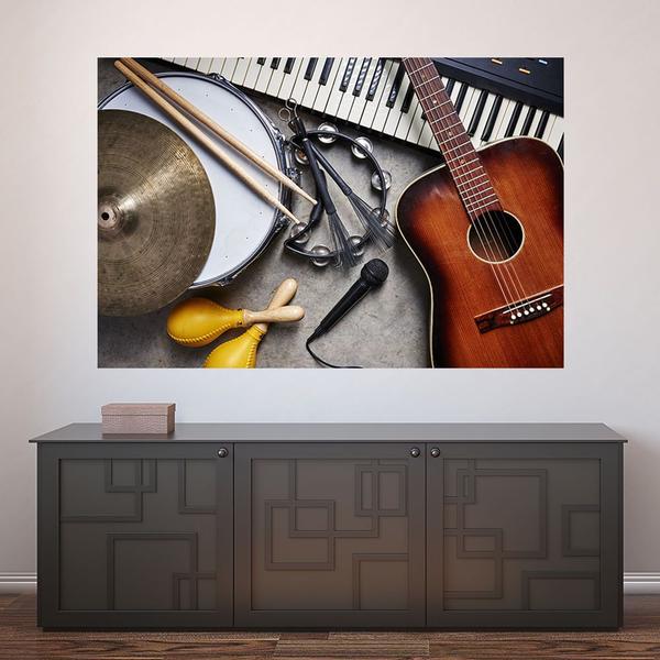 Imagem de Painel Adesivo de Parede - Instrumentos Musicais - Música - 1176pnp