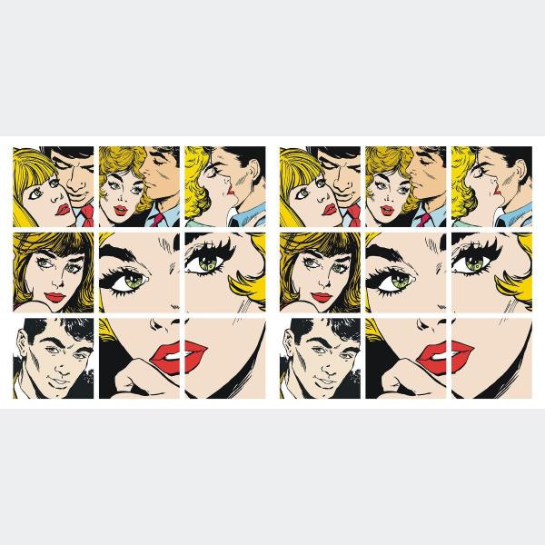 Imagem de Painel Adesivo Papel de Parede Pop Art N012176 3,00X2,90M