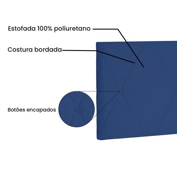 Imagem de Painel Aqquila Suede Azul Solteiro 0,90cm - Spezzia