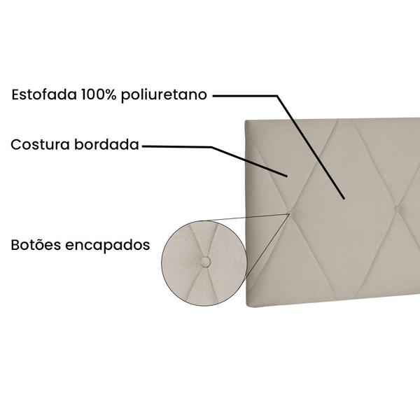 Imagem de Painel Aquilla Cama Box Casal 140cm Suede - SSX Multicoisas