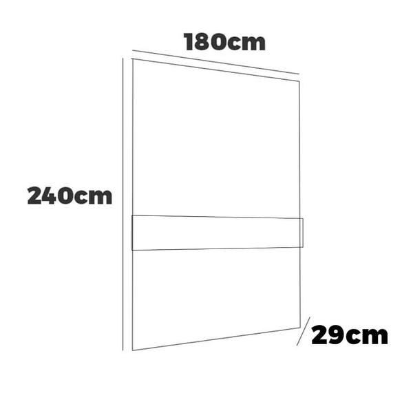 Imagem de Painel Arbo Com Nicho 180cm para TV até 75 Polegadas EDN Cor Off White