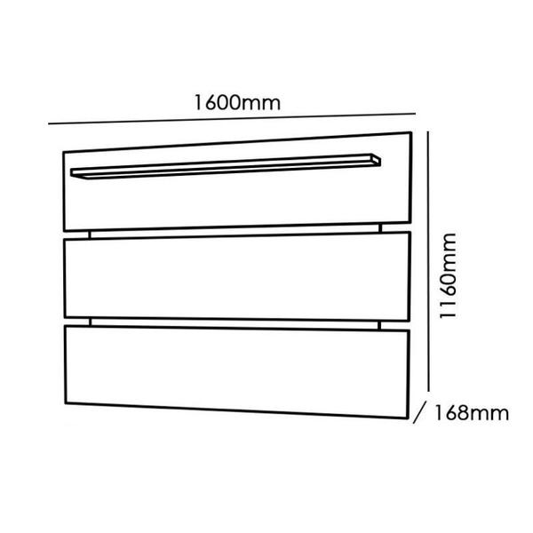 Imagem de Painel Arcade 1.6 para TV até 55” Palisandro/Cinza Régio - PR Móveis