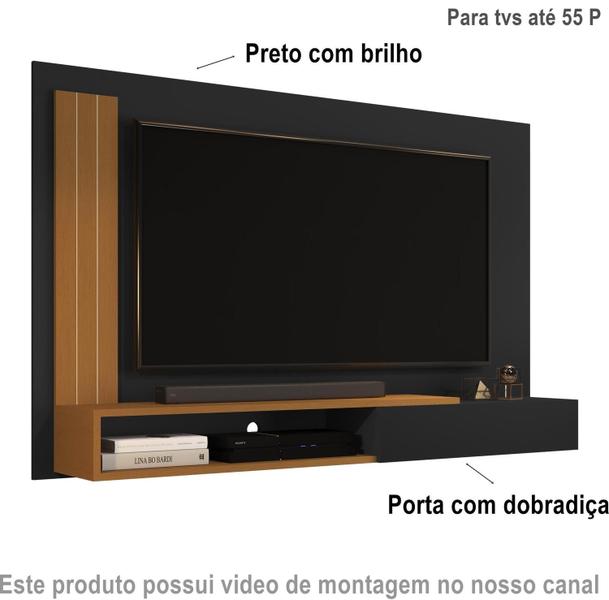 Imagem de Painel Até 50 Polegadas Marlene Preto / Nature - Comprar Moveis em Casa