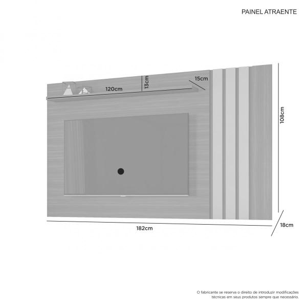 Imagem de Painel Atraente Para TV Até 70 Polegadas Com Estante JCM Moveis