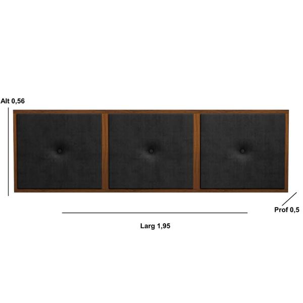 Painel Cabeceira Box King 1,95 Madeira Suede Preto - Comprar Moveis em Casa - Comprar Móveis em Casa Imagem de Painel Cabeceira Box King 1,95 Madeira Suede Preto - Comprar Moveis em Casa