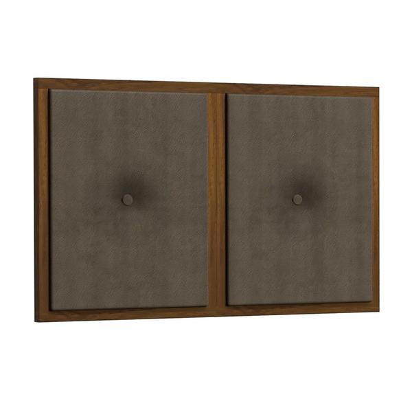 Imagem de Painel Cabeceira Box Solteiro 0,90 Madeira Suede Marrom - Comprar Moveis em Casa