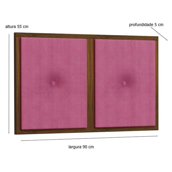 Imagem de Painel Cabeceira Box Solteiro 0,90 Madeira Suede Pink - Comprar Moveis em Casa