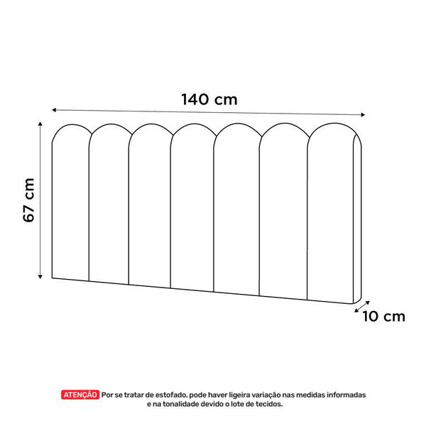 Imagem de Painel Cabeceira Cama Box Casal Lana 140cm Suede Cinza Claro - Abmaza