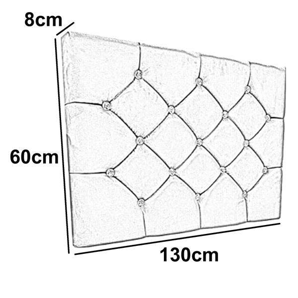 Imagem de Painel Cabeceira Cama Box Estofada Viúva 130cm Kasi