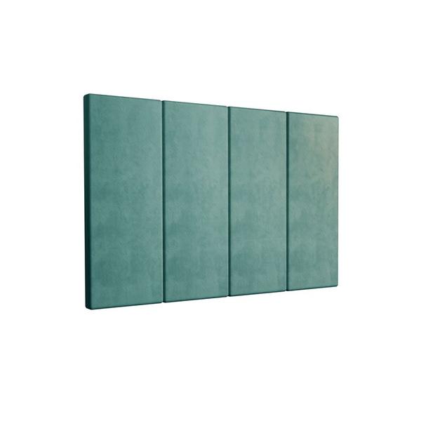 Imagem de Painel Cabeceira Cama Solteiro 0,90 Suede Azul - Comprar Moveis Em Casa