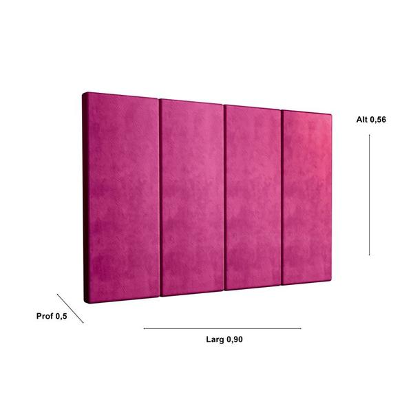 Imagem de Painel Cabeceira Cama Solteiro 0,90 Suede Rosa - Comprar Moveis Em Casa