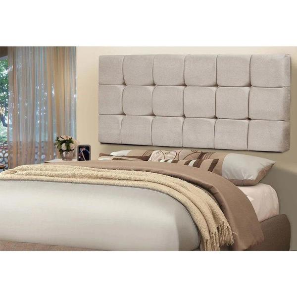 Imagem de Painel Cabeceira Casal King 190cm Para Cama Box Espanha Suede Camurça - DS Estofados