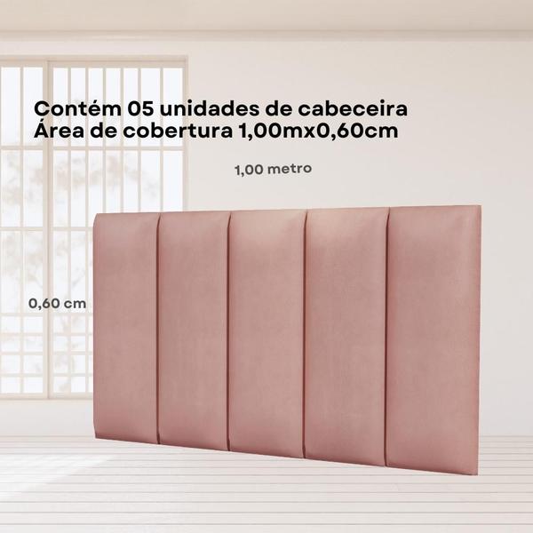 Imagem de Painel Cabeceira Modular Cama Solteiro Box Modulos De Parede 20x60