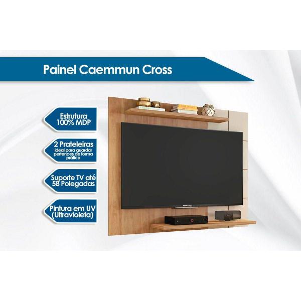 Imagem de Painel Caemmun Cross p/ Tv de até 58 Branco