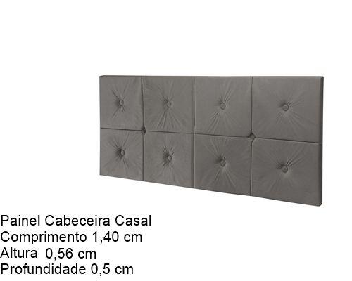 Imagem de Painel Cama Box Casal 1,40 Botão Plus - Cores - Comprar Moveis para sua Casa