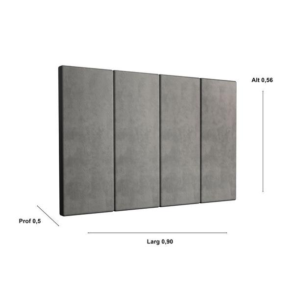 Imagem de Painel Cama Box Valence 0,90 Tecido Suede cor Cinza - Comprar Moveis Em Casa