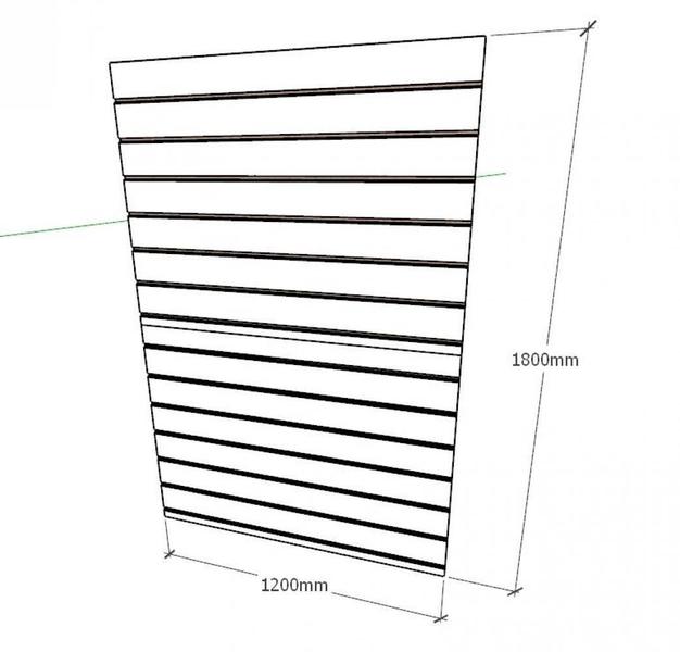 Imagem de Painel canaletado 18mm Branco Texturizado altura 180 cm comp 120 cm