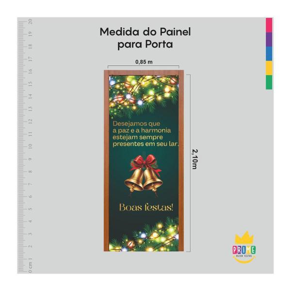 Imagem de Painel Capa De Porta Natal 3D Em Tecido 0,85M X 2,10M