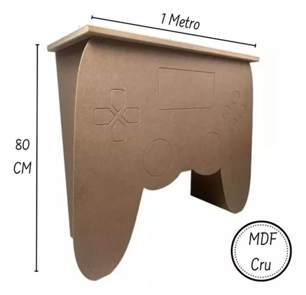 Imagem de Painel Centro De Mesa Controle Vídeo Game Mdf Cru Mesa Fake