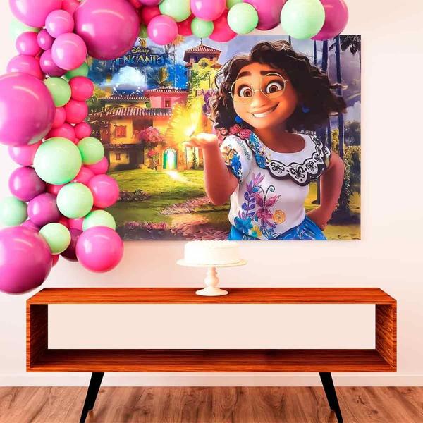 Imagem de Painel Colorido Decorativo Festa Infantil Encanto em TNT