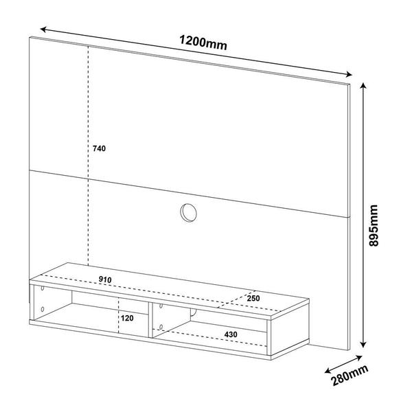 Imagem de Painel com Suporte TV 50" Multimóveis CR45158