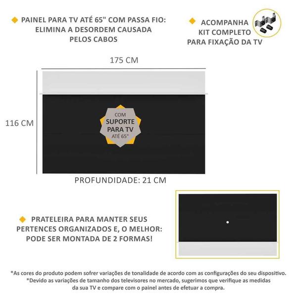 Imagem de Painel com Suporte TV 65" Amsterdã Plus Multimóveis V3364