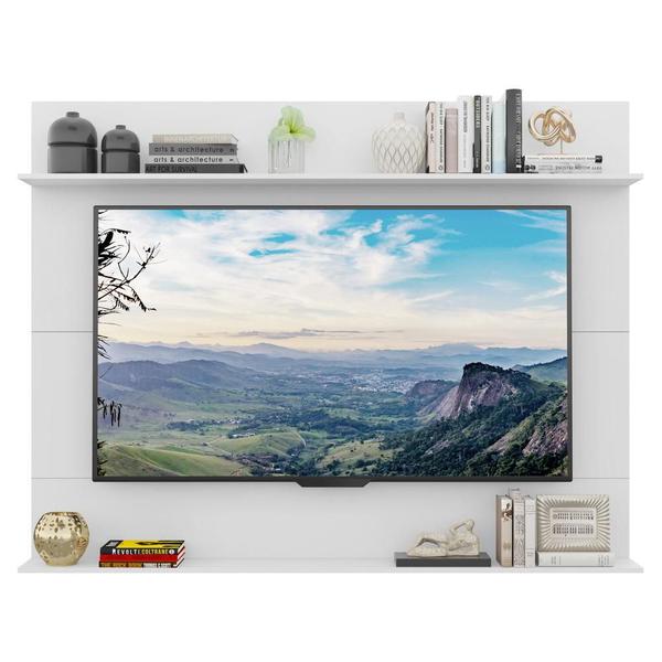 Imagem de Painel com Suporte TV 65" e Prateleiras Amsterdã Classic Multimóveis Branco