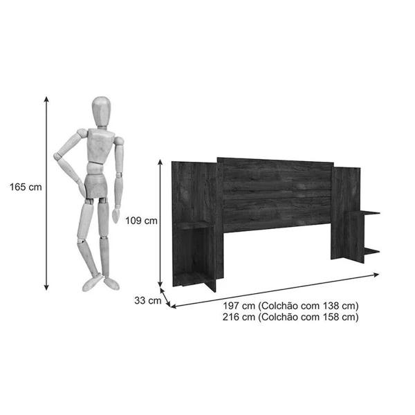 Imagem de Painel de Cama Box Casal Tcil Arizona Branco