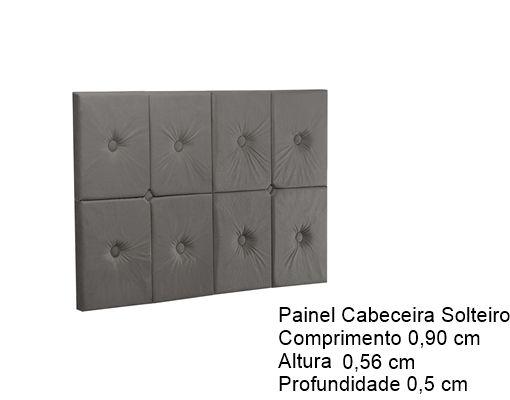 Imagem de Painel de Cama Solteiro 0,90 Ferrari cor Cinza