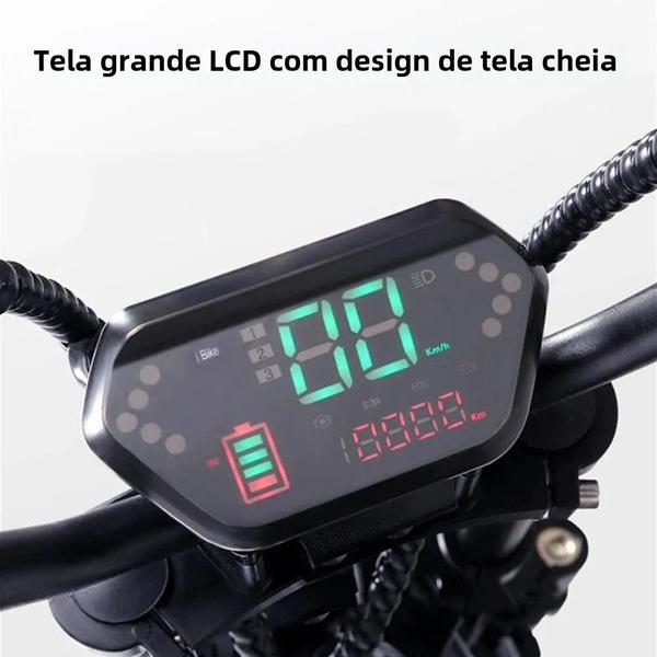 Imagem de Painel De Controle De Velocidade Com Display LCD De Alta Tensão 48-72V Para Controlador De Motor De