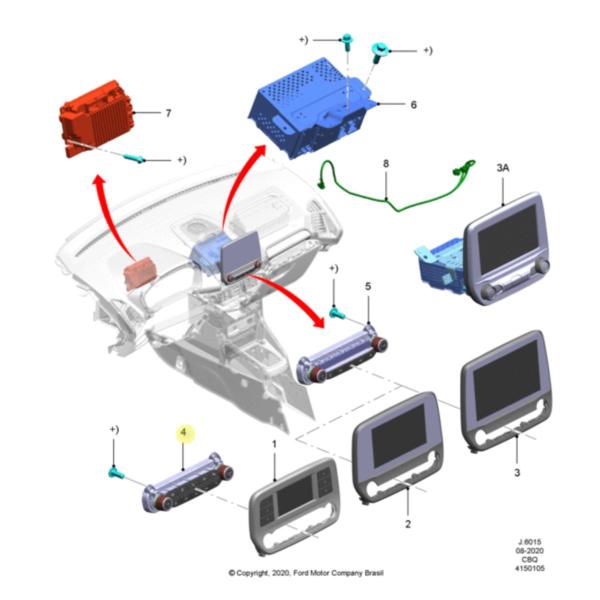 Imagem de Painel De Controle Do Radio Original Ford EcoSport 17 À 19