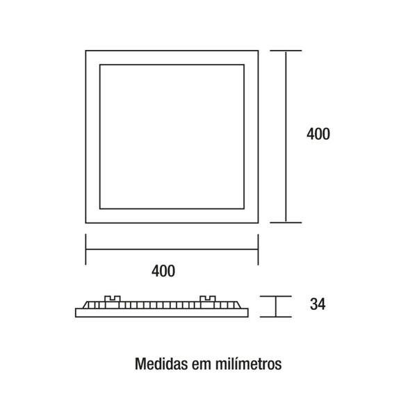 Imagem de Painel de embutir quadrado 32w 6500k - blumenau