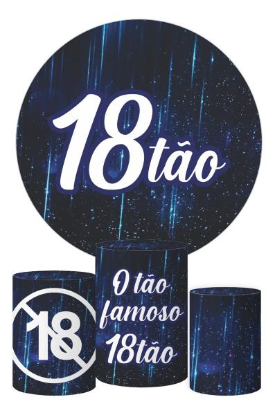 Imagem de Painel De Festa 1,5x1,5 + Trio De Capas - 18tão - 18 Anos