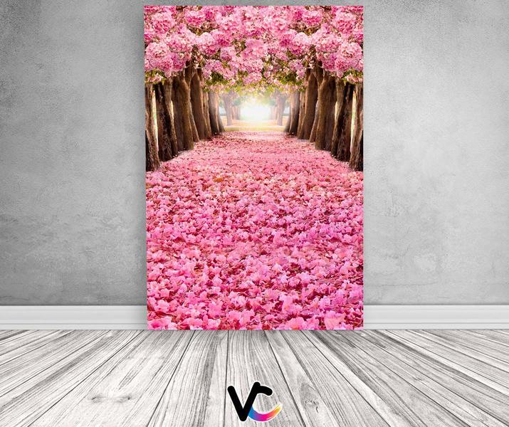 Imagem de Painel De Festa 3d Vertical 1,50 x 2,20 - Floresta Rosa Clássica 025