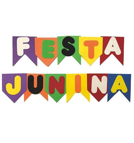 Imagem de Painel de Festa Junina Bandeirinhas em EVA