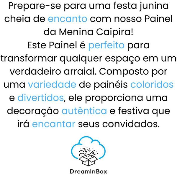 painel de festa junina menina caipira loira decoração 55 cm - Piffer Imagem de painel de festa junina menina caipira loira decoração 55 cm