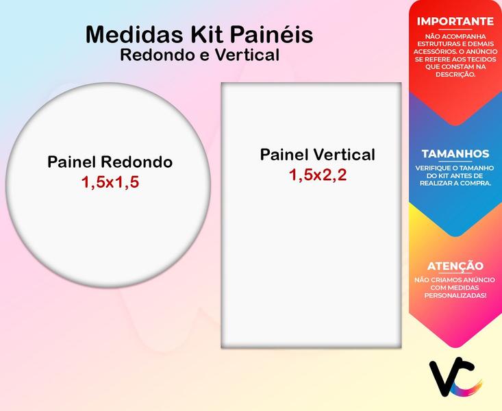 Imagem de Painel De Festa Redondo 1,50x1,50 + Painel Vertical 1,50x2,20 - 15 Anos Princesa Lilás 003