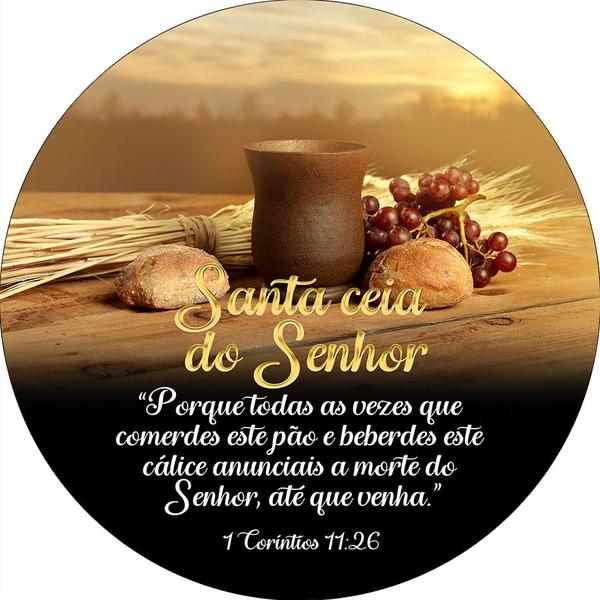 Painel De Festa Redondo 1,50x1,50 - Santa Ceia do Senhor 019 - Via Cores Imagem de Painel De Festa Redondo 1,50x1,50 - Santa Ceia do Senhor 019